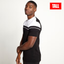11 Degrees Men's Tall Piped Cut and Sew Short Sleeve T-Shirt - Black/White