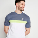 PLAY HARD T-Shirt – dunkelblaugrau/weiß/neonhellgrün
