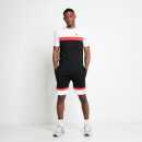 PLAY HARD Shorts – Black / White / Fiery Red