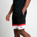 PLAY HARD Shorts – Black / White / Fiery Red
