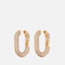 Luv AJ XL Pave Gold-Plated Crystal Earrings