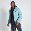 11 Degrees Large Panelled Puffer Jacket - Washed Green