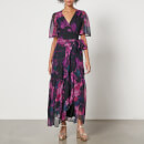 Hope & Ivy Madalena Floral-Print Chiffon Dress