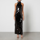 De La Vali Capella Sequined Mesh Midi Dress