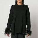 Sleeper Agatha Feather-Trimmed Wool and Cashmere-Blend Jumper