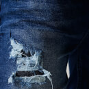11 Degrees Sustainable Distressed Skinny Jeans - Blue Black OD