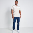 11 Degrees Cut and Sew Panelled T-Shirt - Stone / Coconut White