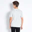 11 Degrees Double Taped Block T-Shirt - Grey Marl / White