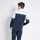 11 Degrees Colour Block Taped Track Top - Navy / Steel / White
