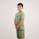 Kids Cnz Large Logo T-Shirt Oil Green