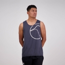 MENS BRUSH STROKE SINGLET EBONY