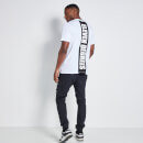 11 Degrees Cut and Sew Printed Back Graphic T-Shirt - White/Black