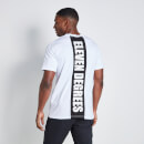 11 Degrees Cut and Sew Printed Back Graphic T-Shirt - White/Black