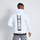 11 Degrees Cut and Sew Printed Back Graphic Hoodie - White/Black