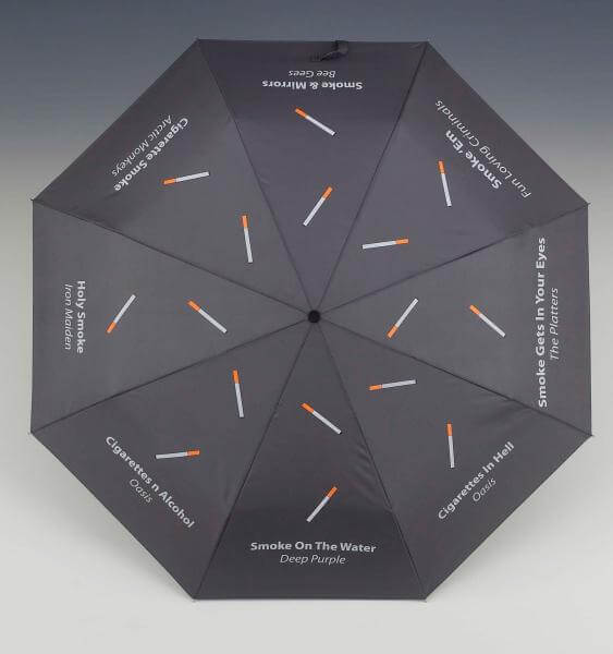 cigarette umbrella Nothing says "I have an unstoppable nicotine addiction" quite like the Umbrella. Invented in 1931 by an eccentric British clown named Robert W. Stern, this gadget was exactly what it sounds E-cigarettes Umbrella 400 PUFFS without