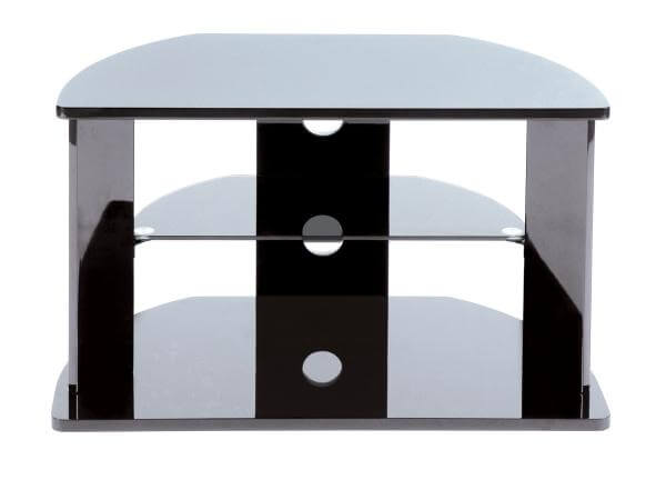 LEVV Black High Gloss TV Stand for up to 32 Inch TVs | Zavvi UK