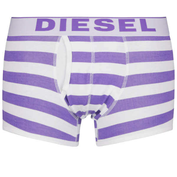 Diesel Men's Divine Boxer Trunk - Purple Stripe