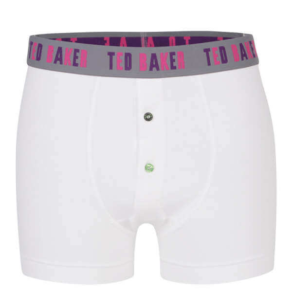 Ted Baker Percie Plain Fly Front Boxer White