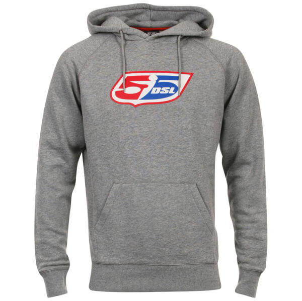 55DSL Men's F-Logo Hooded Sweatshirt - Grey - S - Grey