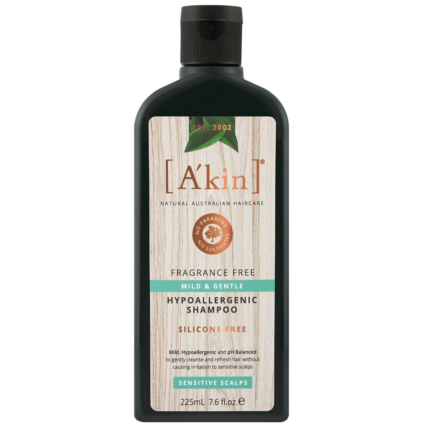 A'kin Mild & Gentle Fragrance Free Shampoo 225ml