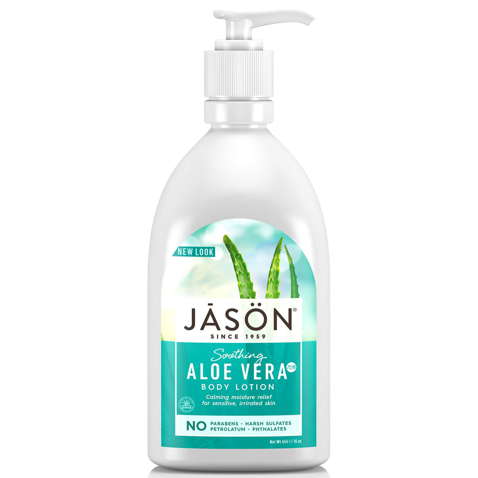 Loción corporal y de manos Soothing 70% Aloe Vera de JASON (470 ml)