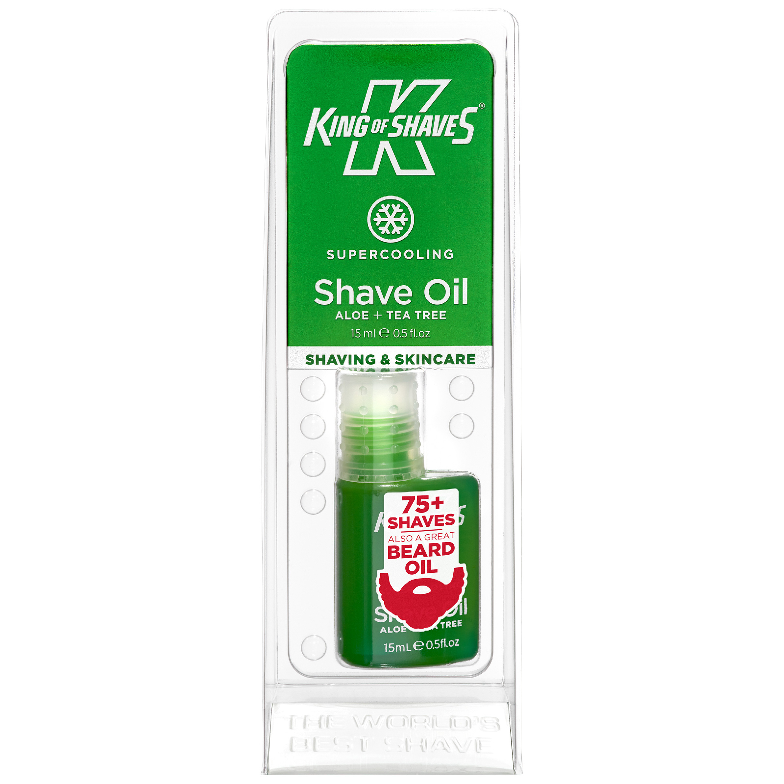 KING OF SHAVES ALPHAOIL SHAVE OIL - COOLING MENTHOL (15ML)