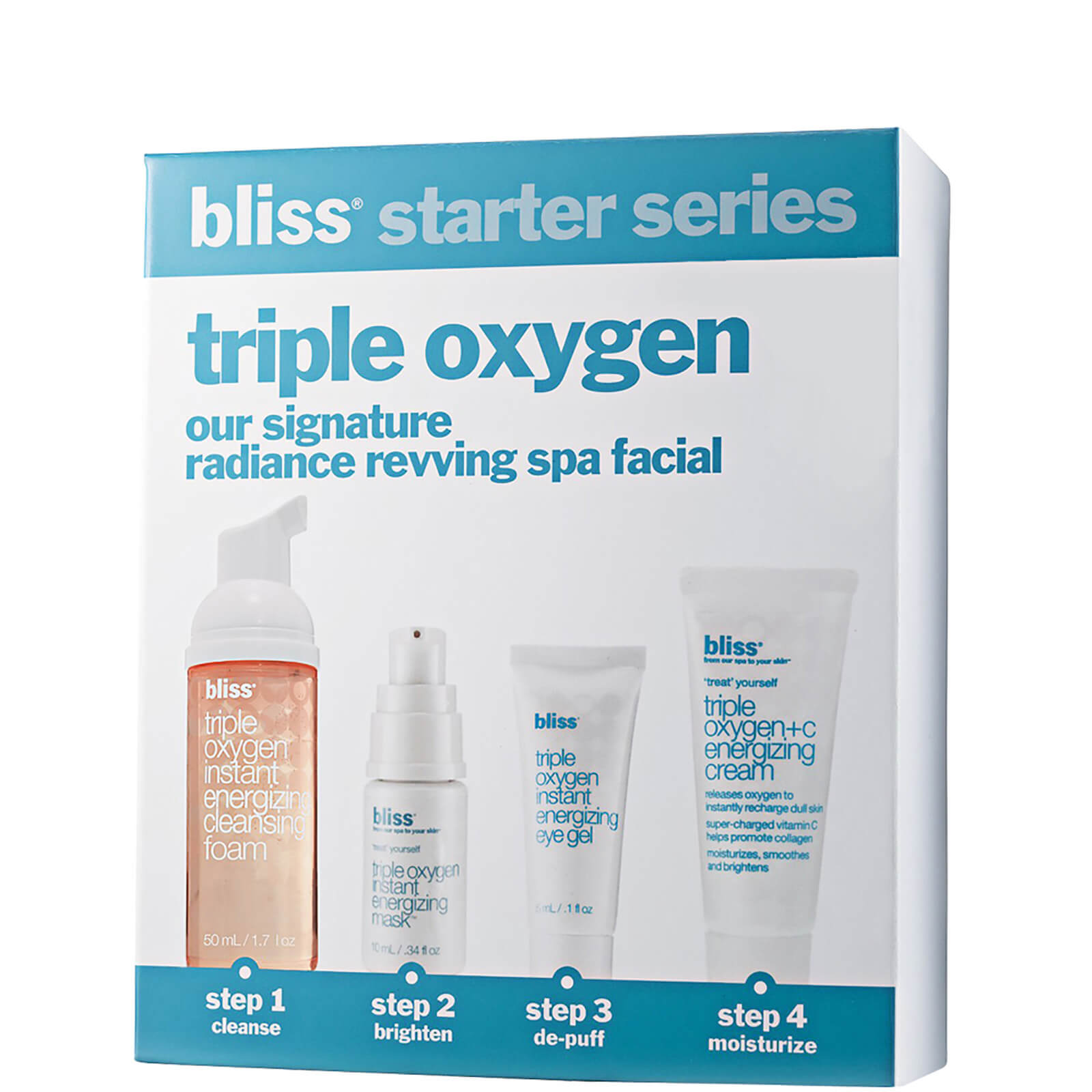 Kit productos revitalizantes bliss TRIPLE OXYGEN START KIT (4 productos)