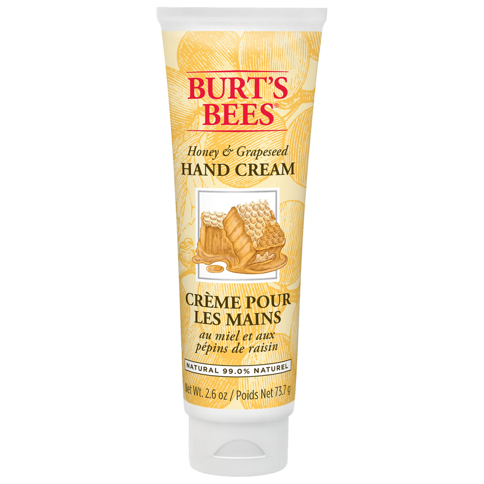 Crema de manos tamaño de viaje Burt's Bees - Miel y aceite de uva74g