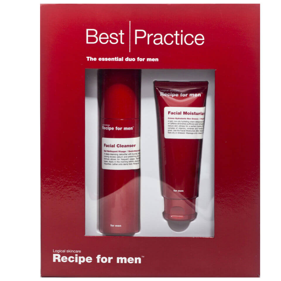Recipe For Men - Caja de regalo Best Practice (Limpiador facial e Hidratante facial)