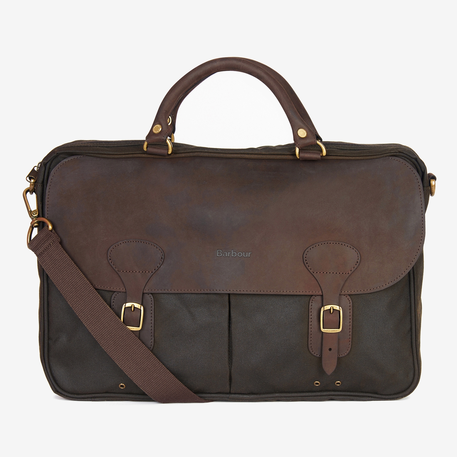 Barbour Waxed Leather Briefcase