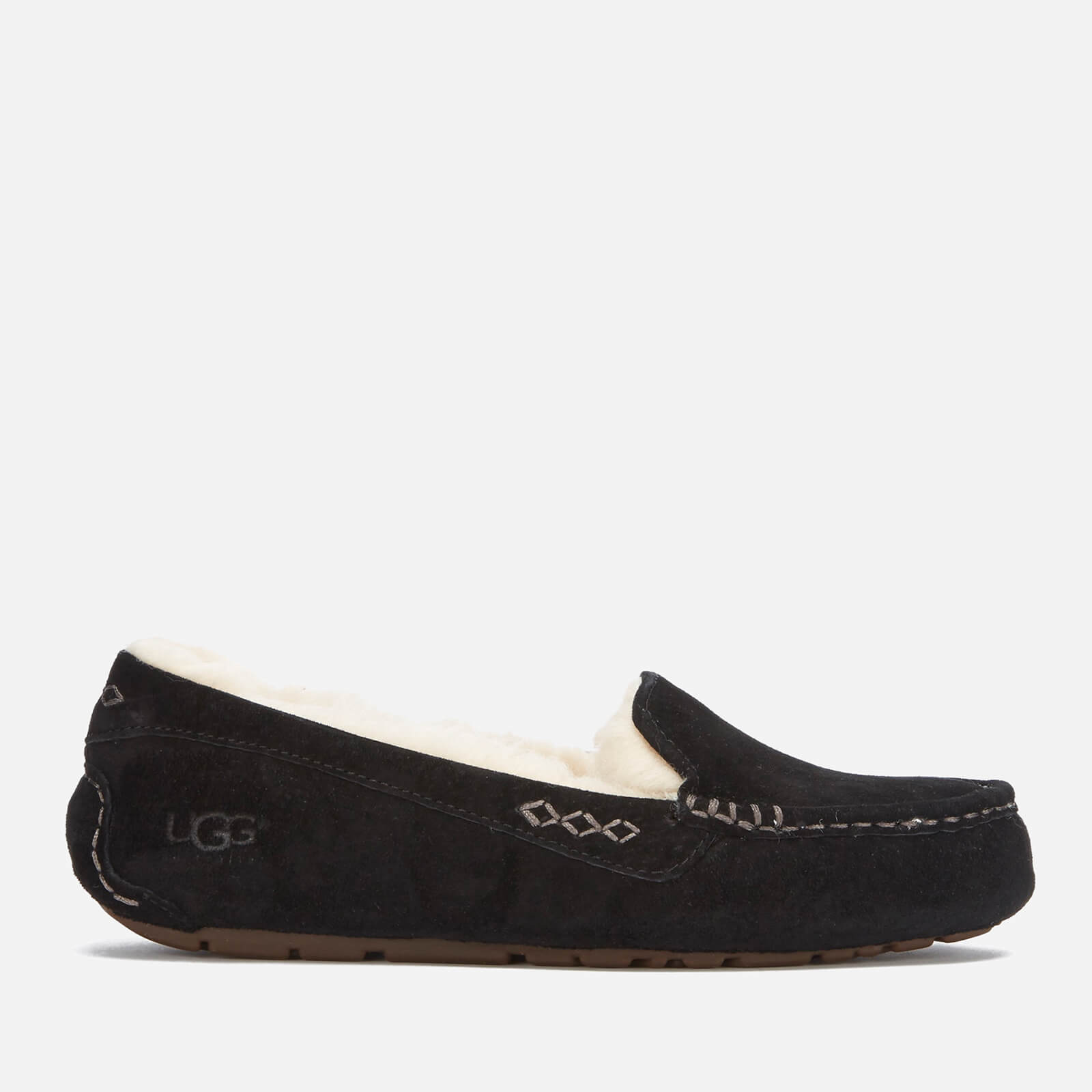 UGG Women s Ansley Moccasin Suede Slippers Black Allsole