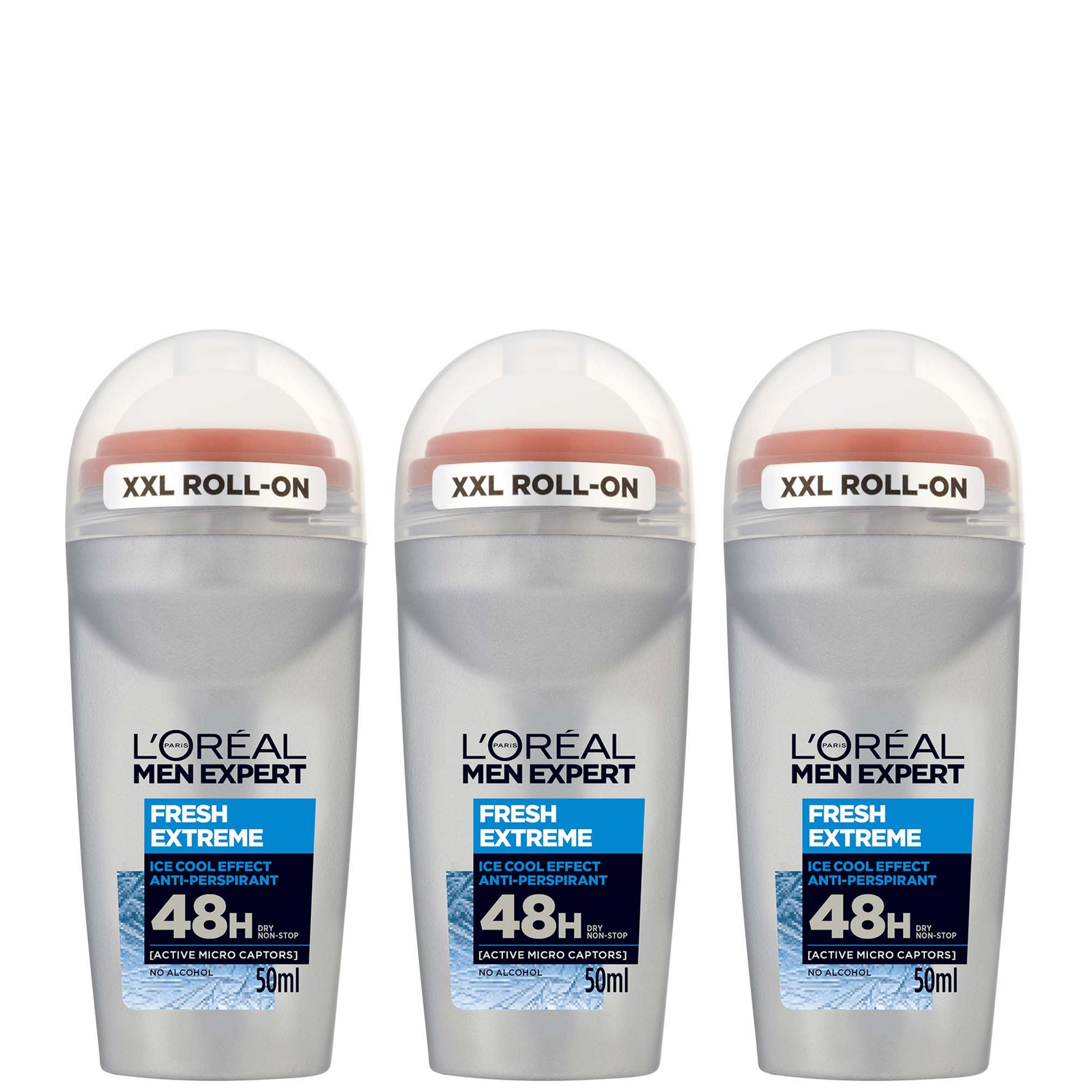 L'Oreal Paris Men Expert Fresh Extreme Deodorant Roll-On (50ml) Trio