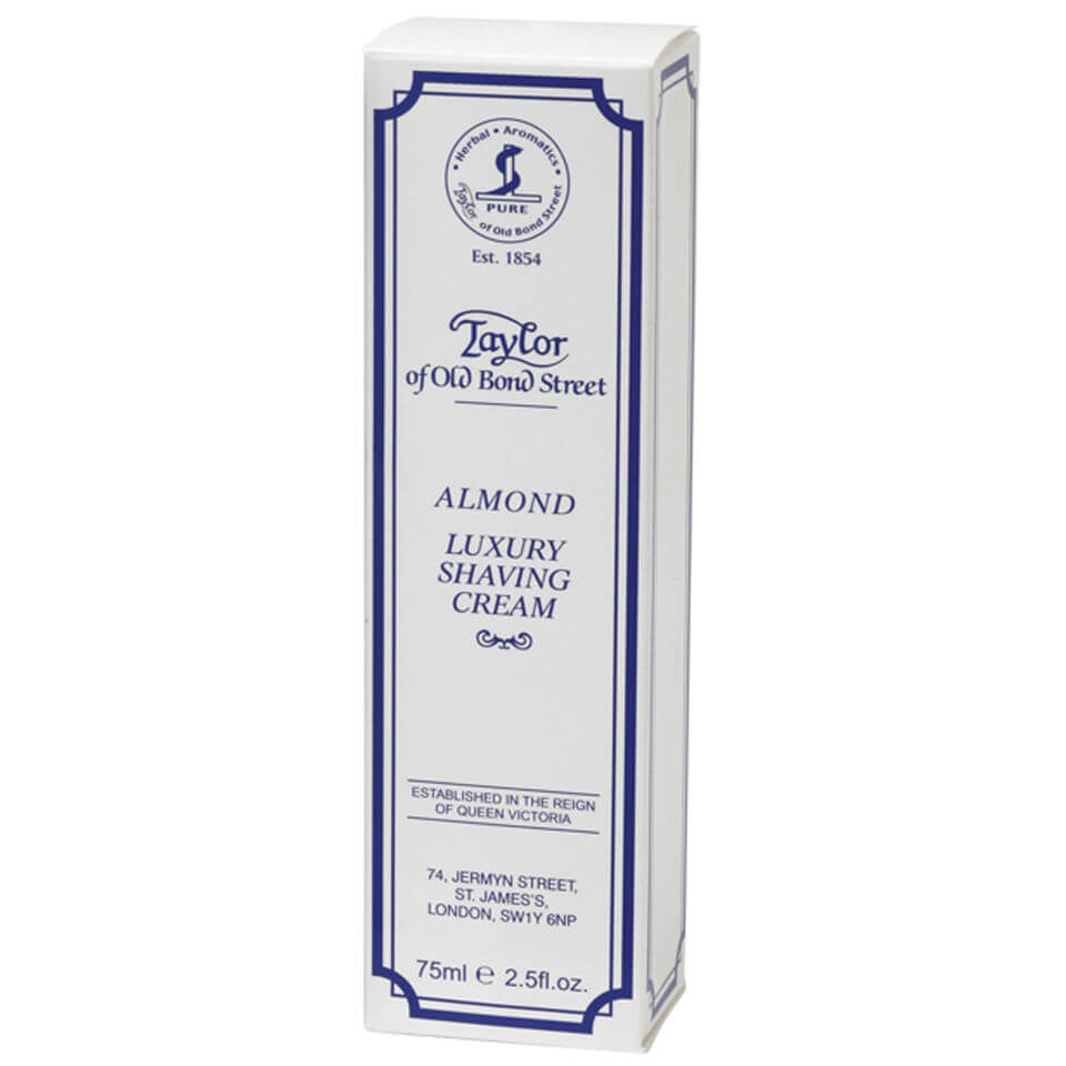 Tubo de crema de afeitar de Taylor of Old Bond Street (75 g) - Almendra