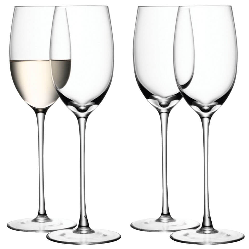 LSA Wine White Wine Glasses - Clear - Set of 4