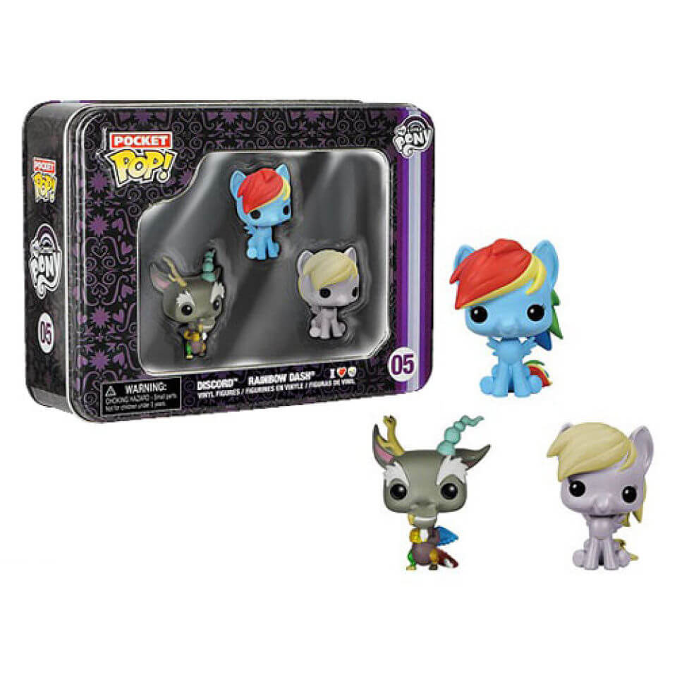 My Little Pony Pocket Mini Pop! Vinyl Figure 3 Pack Tin | Zavvi UK