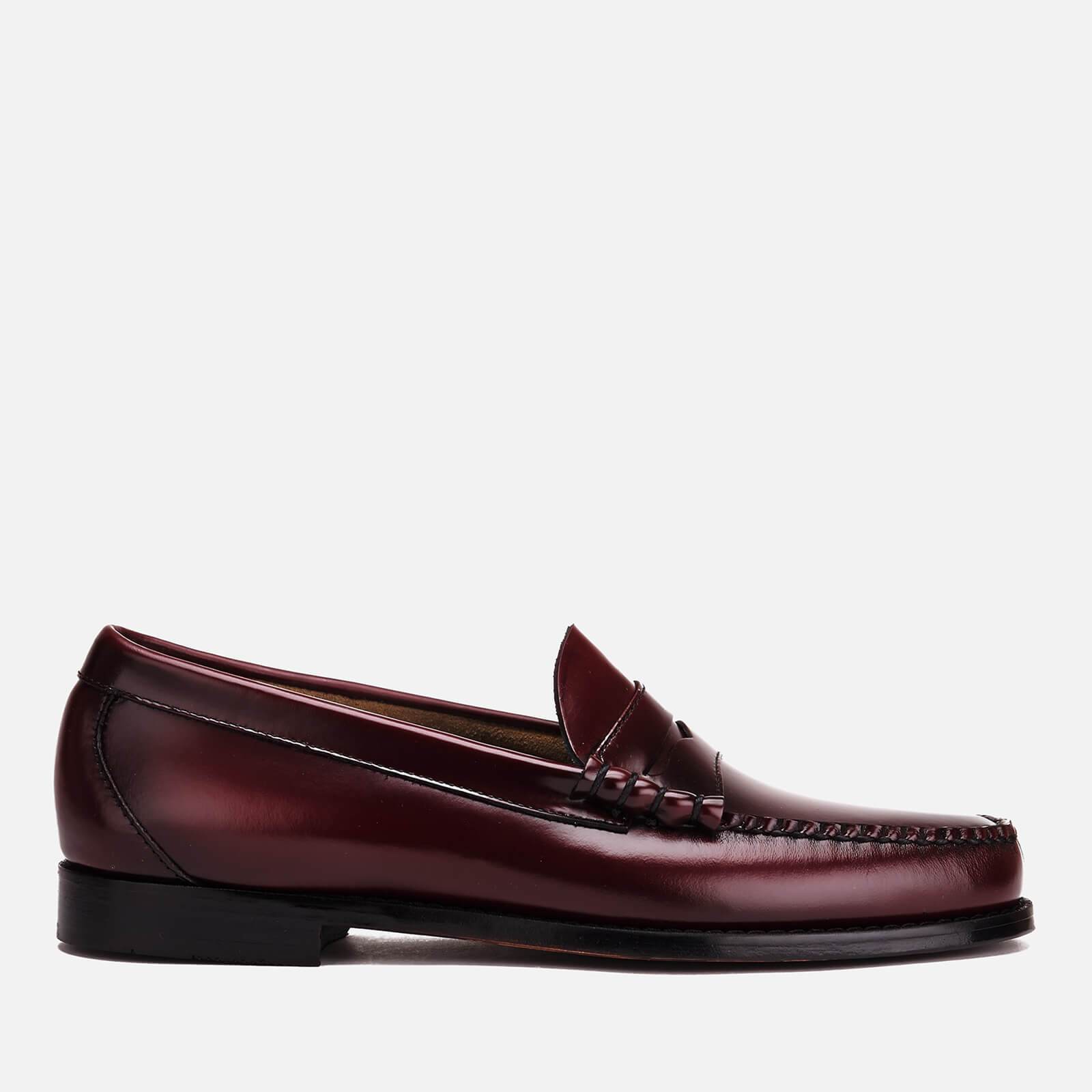 Bass Weejuns Men s Larson Moc Leather Penny Loafers Wine Allsole