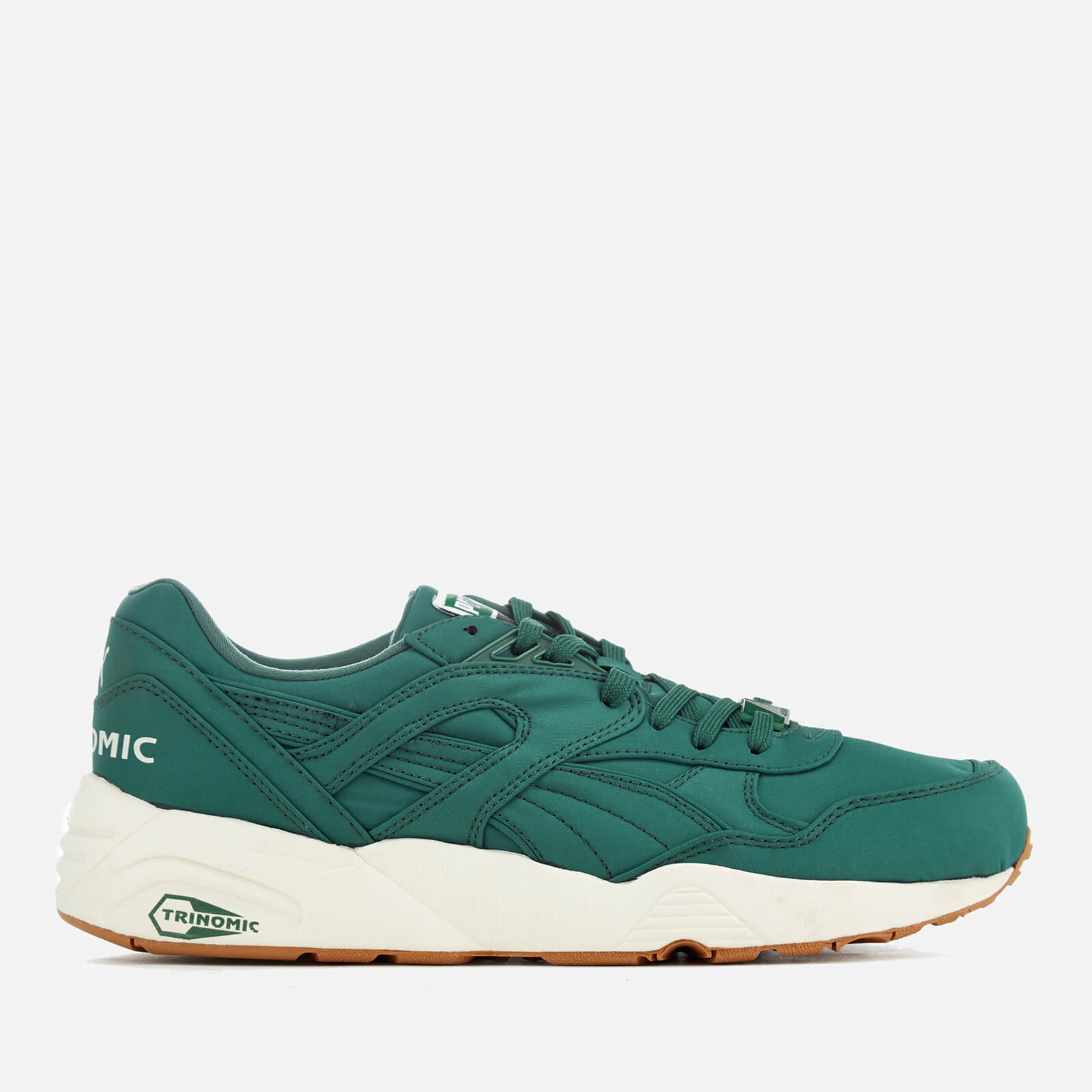 Puma Men s R698 Nylon Trainers Green White Allsole