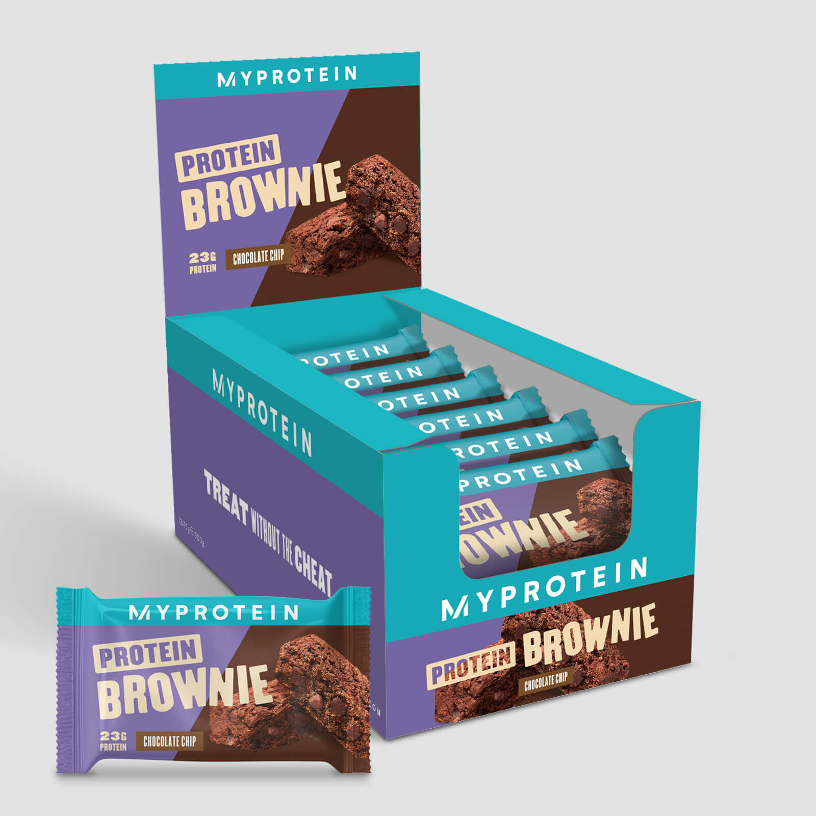高蛋白布朗尼 - 12 x 75g - 巧克力味