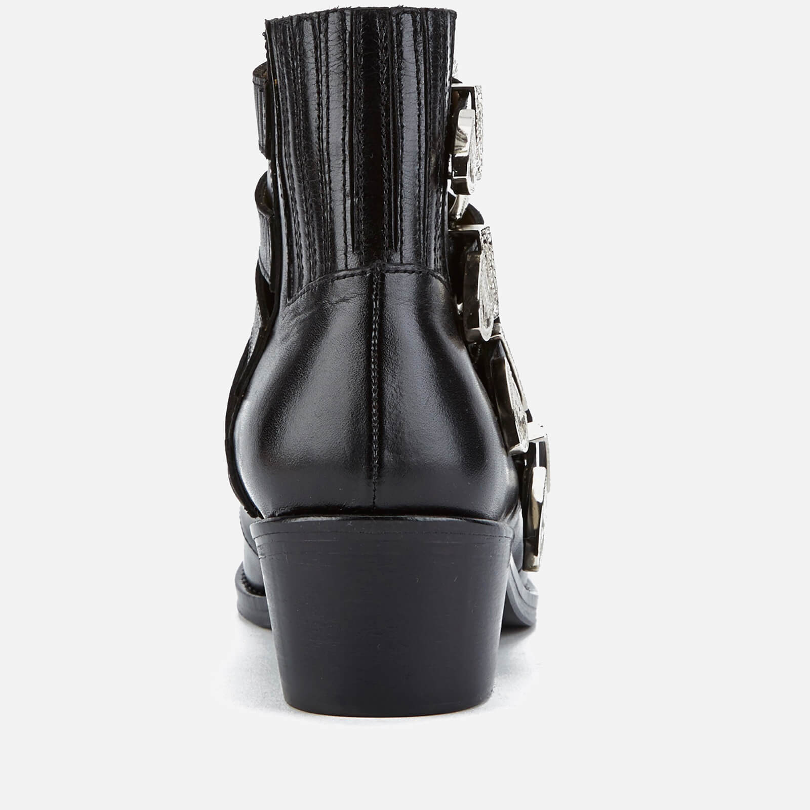 Toga Pulla Women's Buckle Side Leather Heeled Ankle Boots