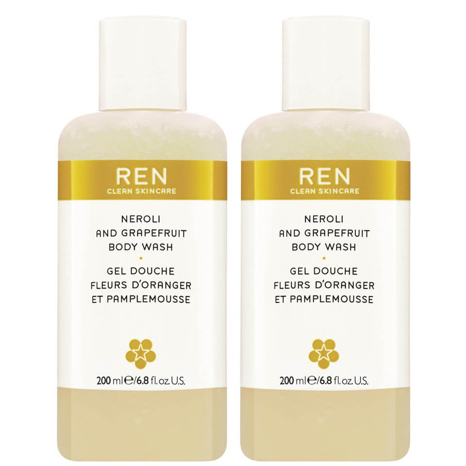 Gel de baño Duo Neroli y pomelo de REN de Neroli y Pomelo (Valor de £ 32.00) (400 ml)