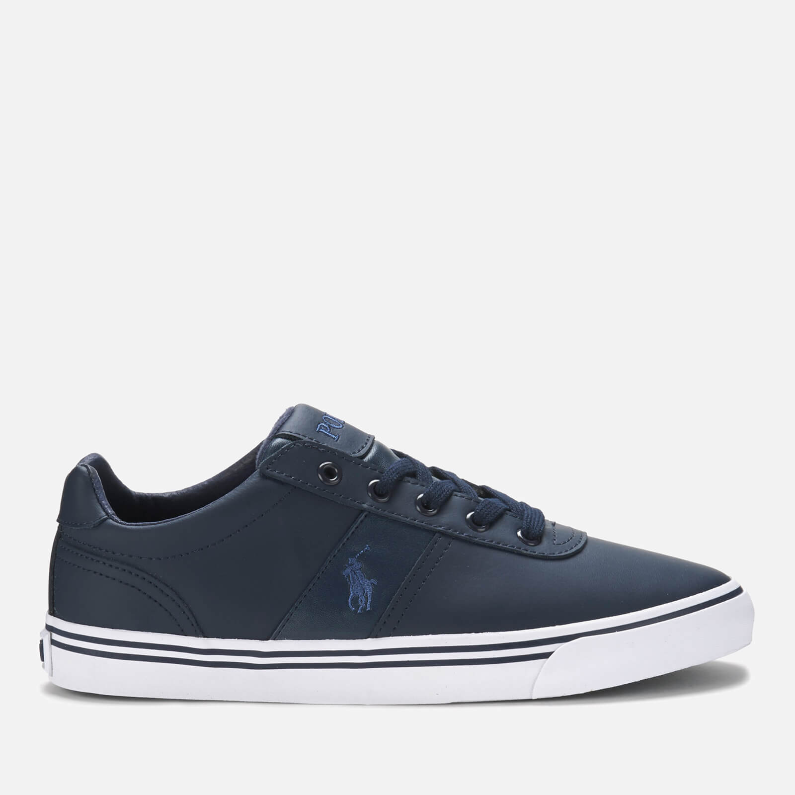 Polo Ralph Lauren Men s Hanford Leather Trainers Newport Navy Allsole