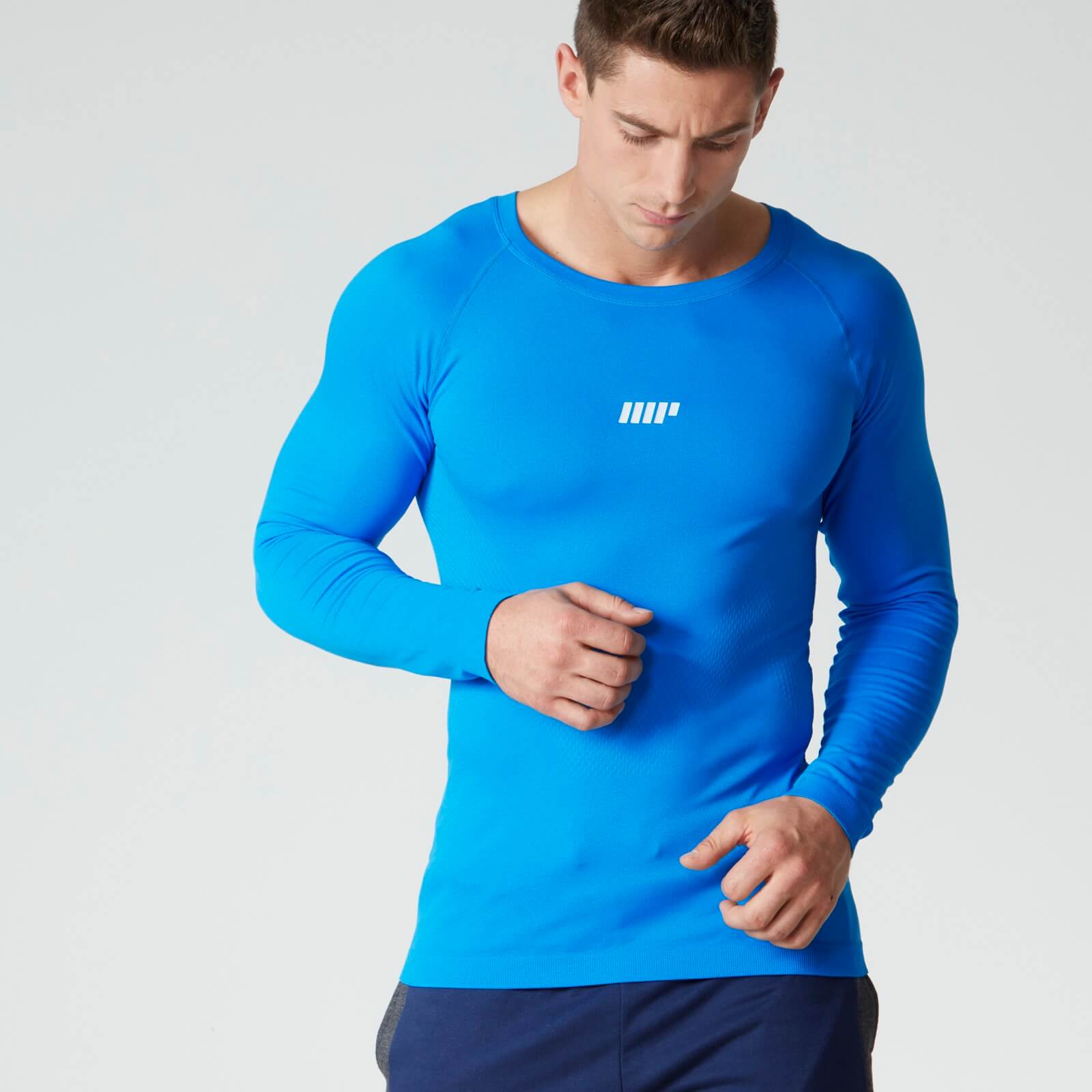 Myprotein muška Performance majica bez šavova s dugim rukavima - Plava