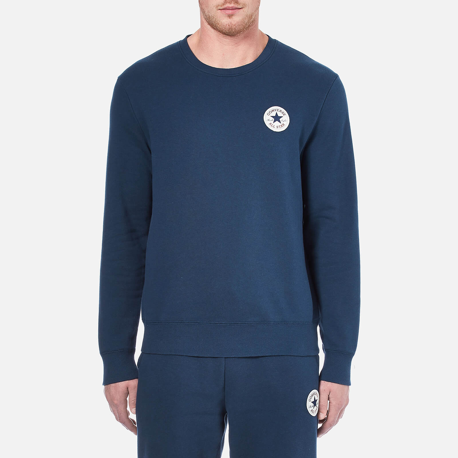 Converse Men's Crew Neck Sweatshirt - Nighttime Navy | Coggles