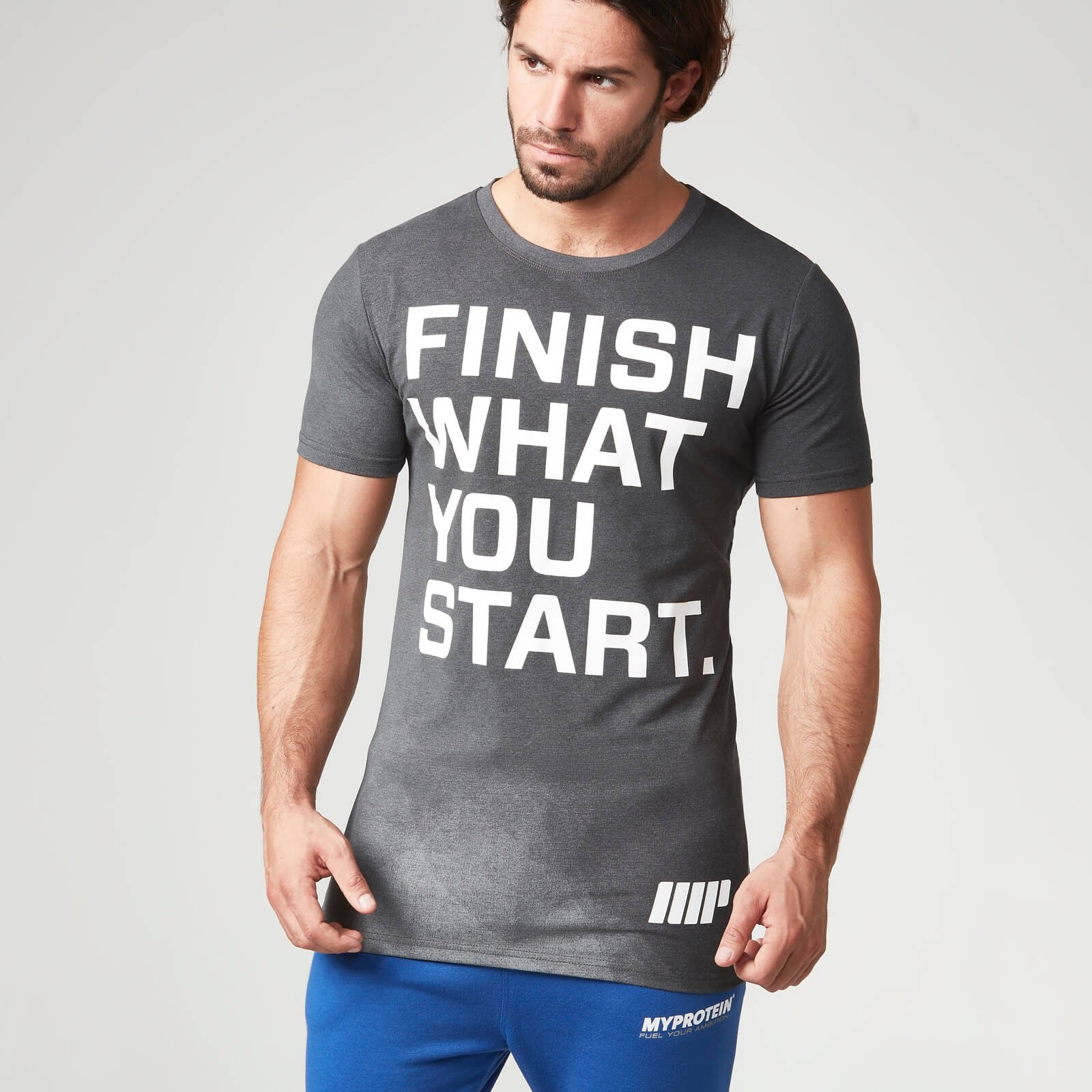 Buy Myprotein Men's Slogan T-Shirt Charcoal