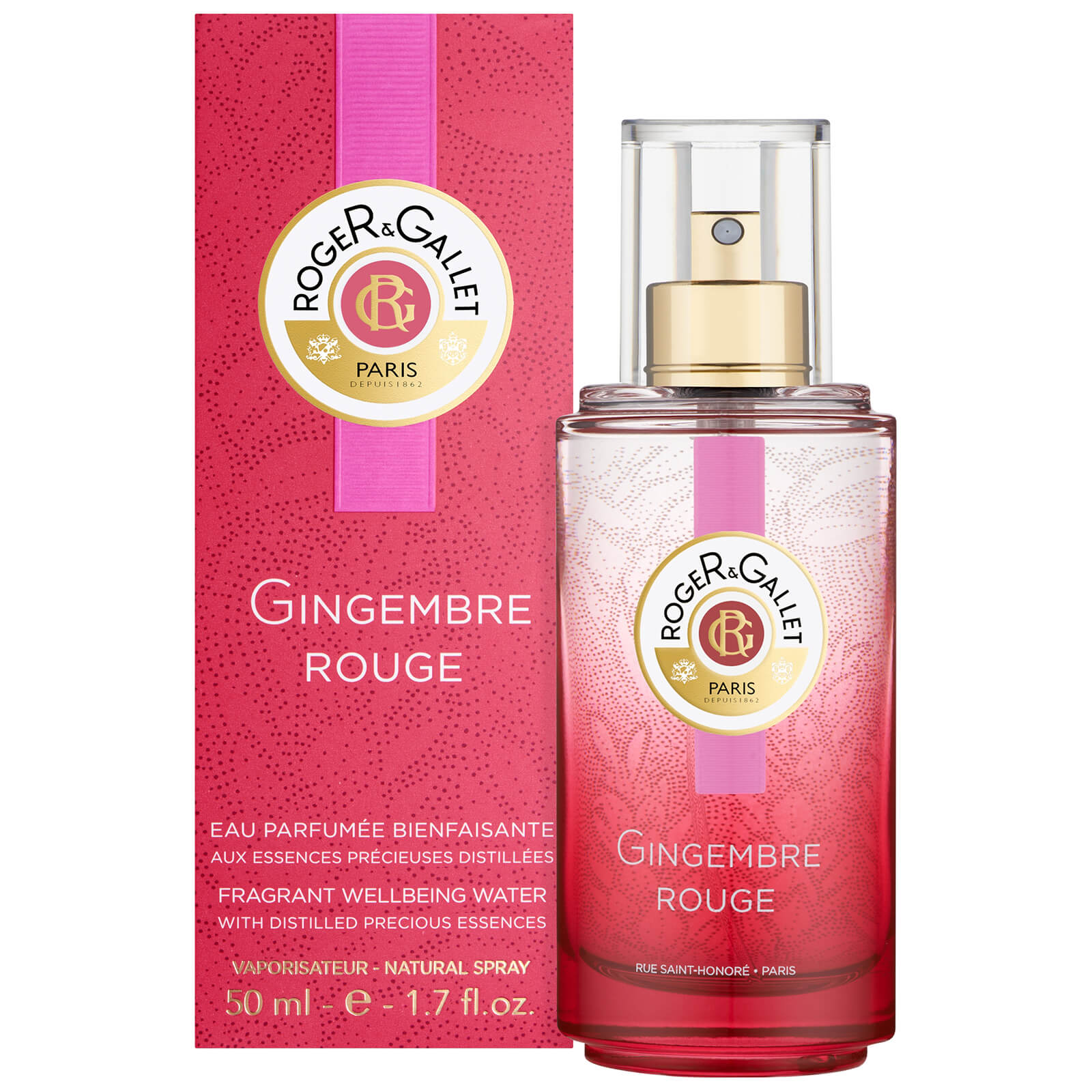 Gingembre Rouge Fresh Fragrant Water Spray de Roger&Gallet 50 ml