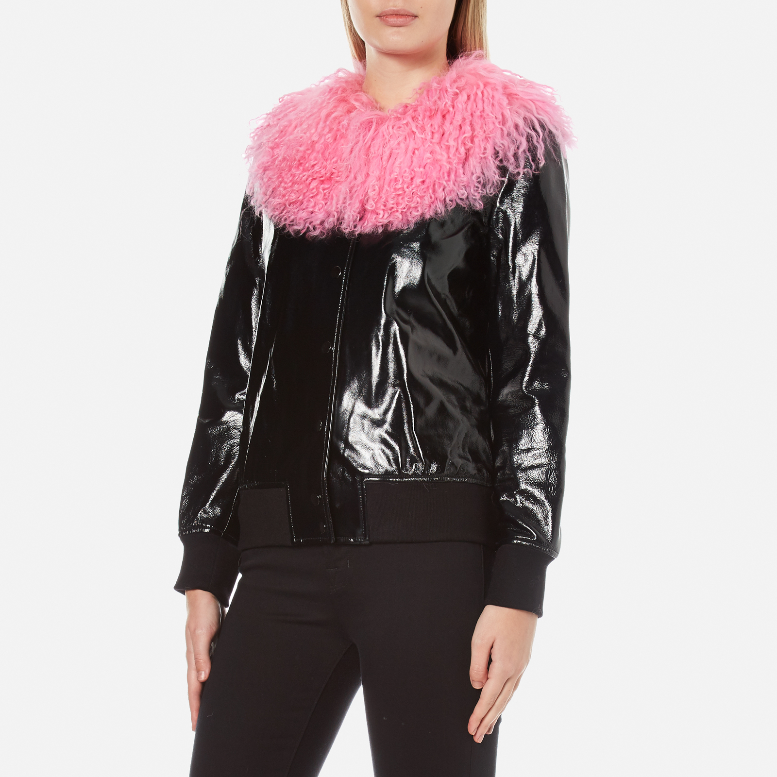 Charlotte Simone Women's Va-Va Varsity Jacket - Black/Pink - S/M | Coggles