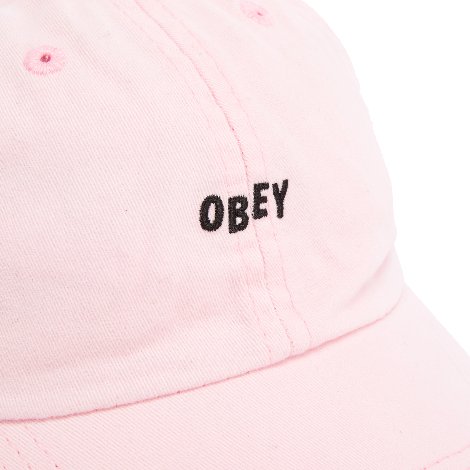 OBEY Clothing Men s Jumbled Bar 6 Panel Hat Pink Coggles