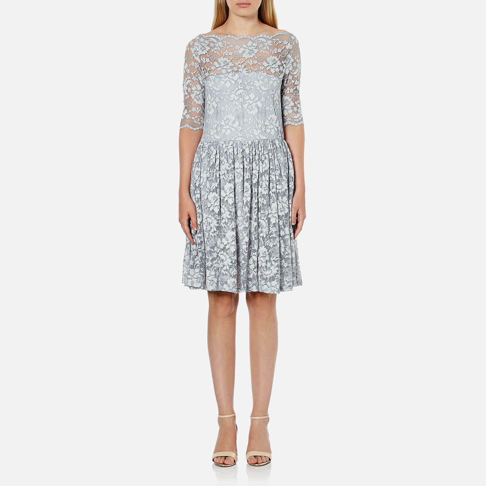 Ganni blue on sale lace dress