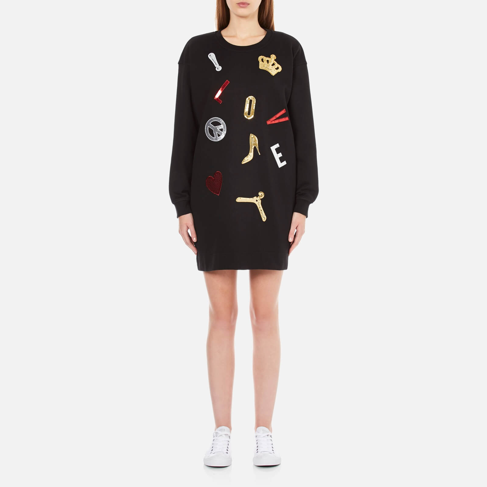 Love Moschino Women s Love Sweatshirt Dress Black Coggles