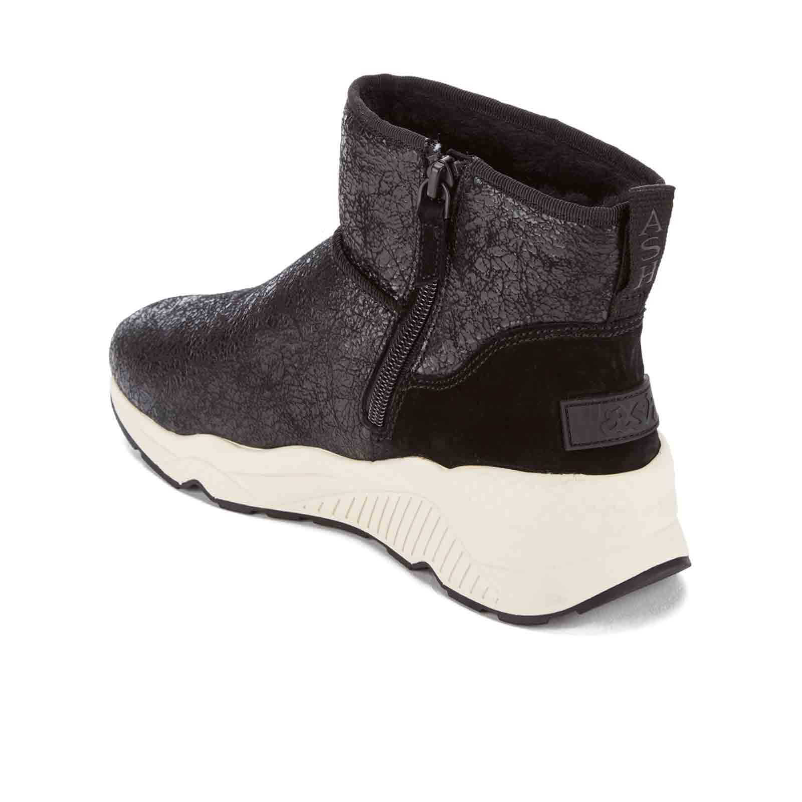 Ash Women s Miko Shearling Lined Boots Black Black Allsole
